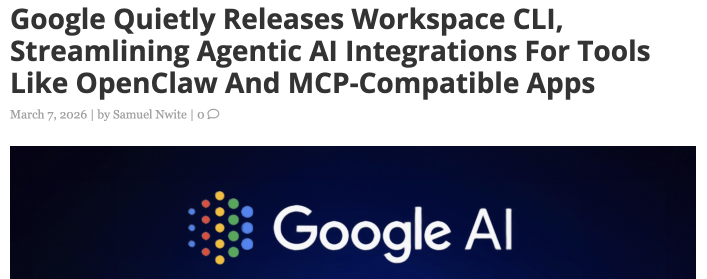 Google launches CLI for AI agents